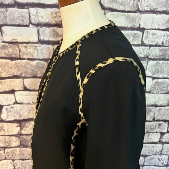 Evan Picone Black Label Black & Brown No Close Jacket Size 12 - Picture 5 of 9